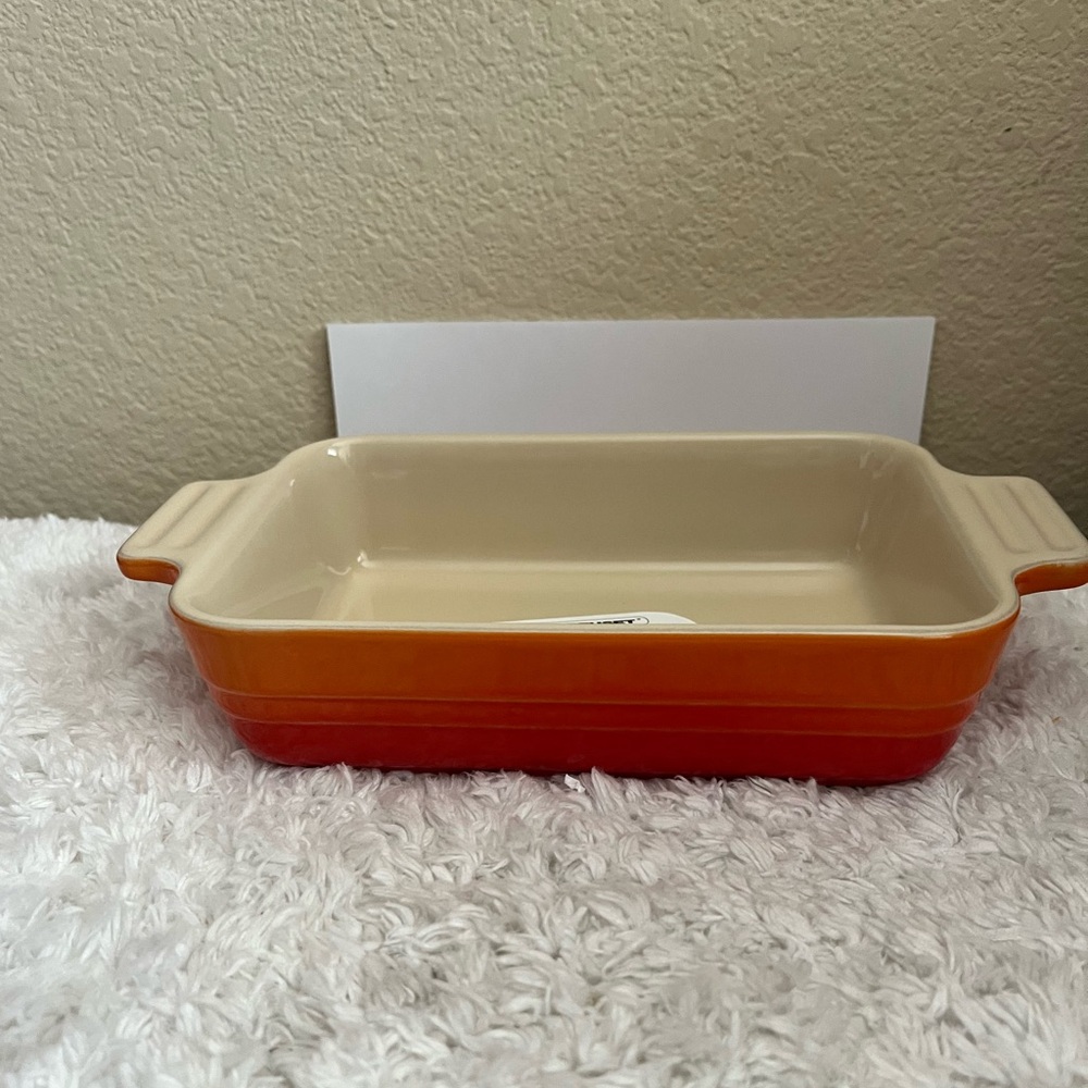 Le Creuset Rectangular Dish Flame 18cm NEW